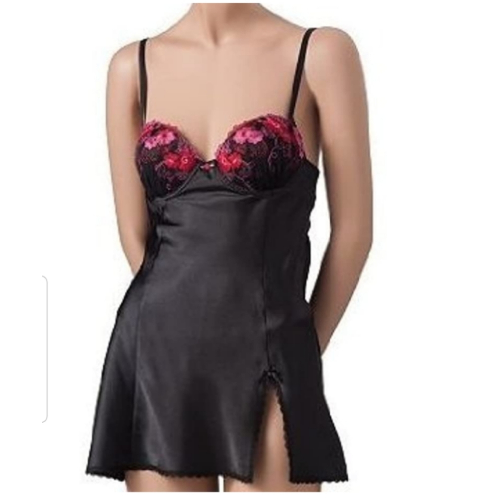 Apt 9 Satin Babydoll Chemise and G-String Panties